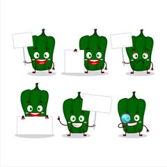 Poster - New poblano cartoon character bring information board