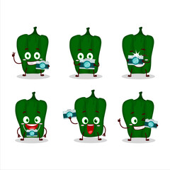 Wall Mural - Photographer profession emoticon with new poblano cartoon character