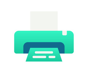 Wall Mural - printer office print single isolated icon with gradient style