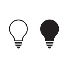 Poster - Bulb icon on white background. Vector illustration.