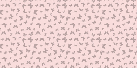 Wall Mural - Pastel butterfly seamless repeat pattern background