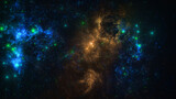 Fototapeta Kosmos - 3d effect - abstract space scene