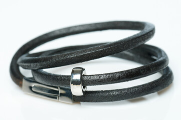 Sticker - Leather bracelet with metal fastener