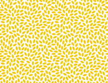 Yellow Leaves Pattern - Seamless Vector Background