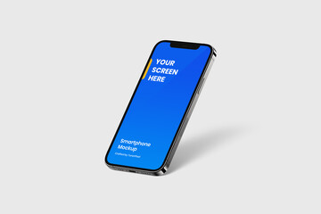 Wall Mural - smartphone mockup | fully editable file, replaceable screen, separated shadow and background | 6k re