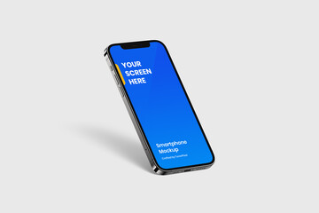Wall Mural - smartphone mockup | fully editable file, replaceable screen, separated shadow and background | 6k re
