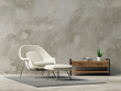 Sessel im Wohnzimmer als Leinwand Design Mock-Up