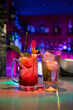 © DaniRodri - Two cocktails served on a bar counter.