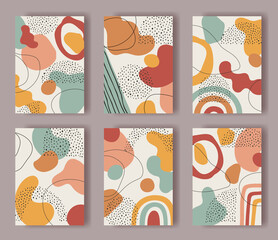 Set of vector backgrounds with abstract ornament