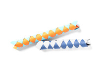 Chinese Finger Traps On White Background, Top View