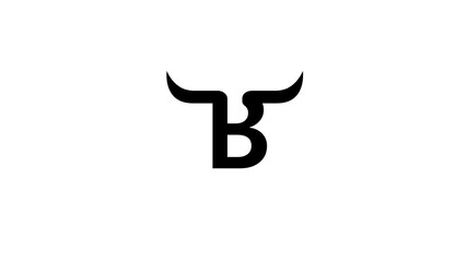 Creative B alphabet Horn symbol Logo