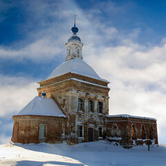 orthodox church on the background of the sky