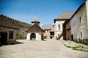 Old fortress building, made into museum. Summer getaway vacation. Historical sightseeing tour to ancient places. Cultural education concept.