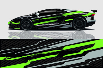 Car wrap graphic racing abstract background for wrap and vinyl sticker