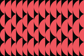 Wall Mural - seamless abstract background made with circles. modern, playful, dynamic vector art in red color.