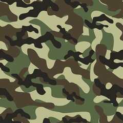 green military camouflage vector seamless print