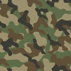 military camouflage vector seamless pattern green