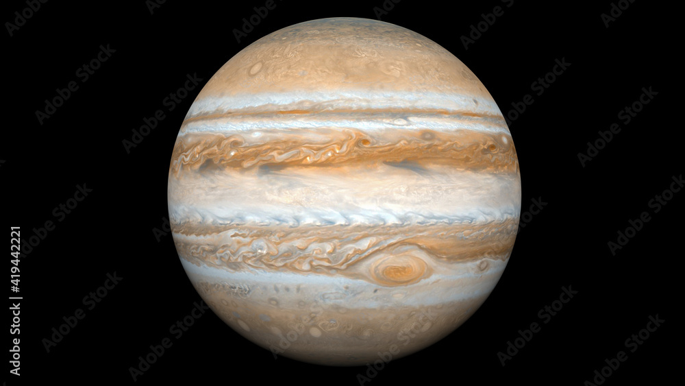 Realistic and Detailed Jupiter - obrazy, fototapety, plakaty 