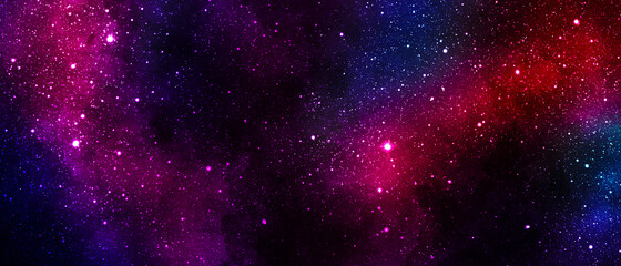 abstract cosmic blue and purple background with stars and nebulae. colorful stellar universe