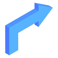 Poster - 
An icon of arrows in isometric style 

