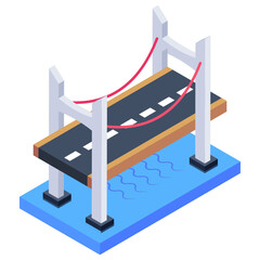 Wall Mural - 

An island confederation bridge isometric icon


