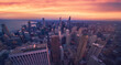 © Ivan Ferrero/ADDICTIVE STOCK - Aerial view of modern district of Chicago city with contemporary skyscrapers under cloudy sundown sky