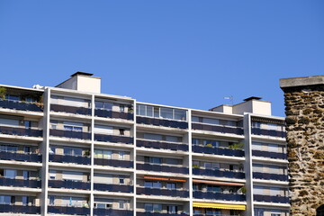 Wall Mural - Some building in the 12th arrondissement of Paris the 6 march 2021 during a sunny day.