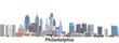 © brichuas - Philadelphia city skyline vector illustration