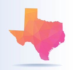 Sticker - Polygonal map of Texas state