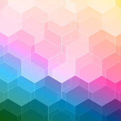 Wall Mural - Hexagonal colorful background. Honeycomb abstract wallpaper