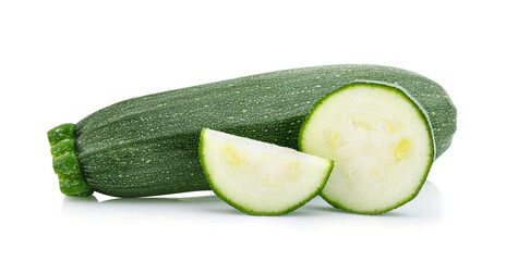 Wall Mural - zucchini isolated on white background