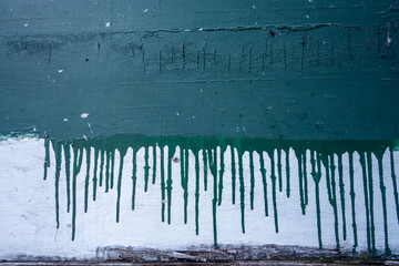 Wall Mural - textured grunge background backdrop with green dripping paint marks