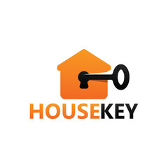 Wall Mural - Open house key logo template design