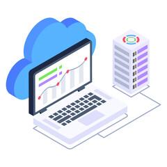 Wall Mural - a data protection isometric icon design