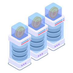 Canvas Print - 
Dataserver in isometric style icon, editable vector 

