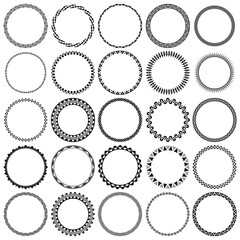 Collection of African Decorative Ornamental Round Border Frames. Ideal for vintage label designs.