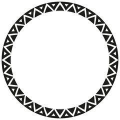 Round African border frame.