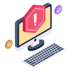Wall Mural - 
Trendy vector design of system alert 

