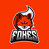 Fototapeta  - Fox mascot logo for team eSPort and sport