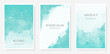 © IrkoValenko - Abstract art blue sky vector illustration watercolor background with frame for text and splashes, streaks and paint stains. Business design template for banner,sale promotion, social media publication