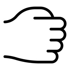 Canvas Print - Hand gesture friend icon. Outline Hand gesture friend vector icon for web design isolated on white background
