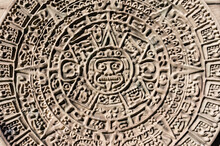 Ceramic Tiles In The Form Of Traditional Mayan Designs. Calendar And Predictions