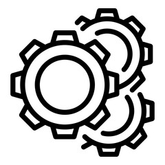 Wall Mural - Gear wheel interface icon. Outline Gear wheel interface vector icon for web design isolated on white background