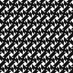 Poster - Flash ZigZag Ornament Pattern. Black And White Pattern.