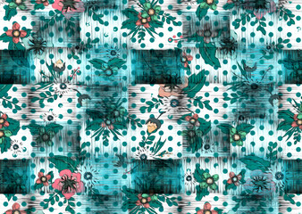 Wall Mural - abstract flowers pattern