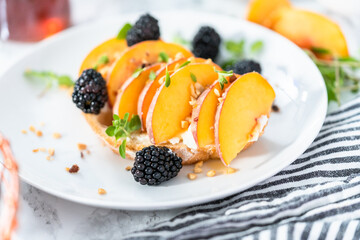 Sticker - Peach ricotta toast