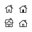 © Matias - Set of house vector icons. Homes clipart symbols. Home pictogram collection.