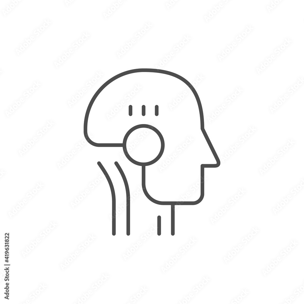 Cyborg or artificial intelligence icon Stock Vector | Adobe Stock