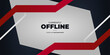 twitch design with abstract red shapes