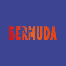 Bermuda Islands. Vector Typography Illustration Isolated On White Background. Typography For Banners, Badges, Postcard, T-shirt, Prints, Posters
